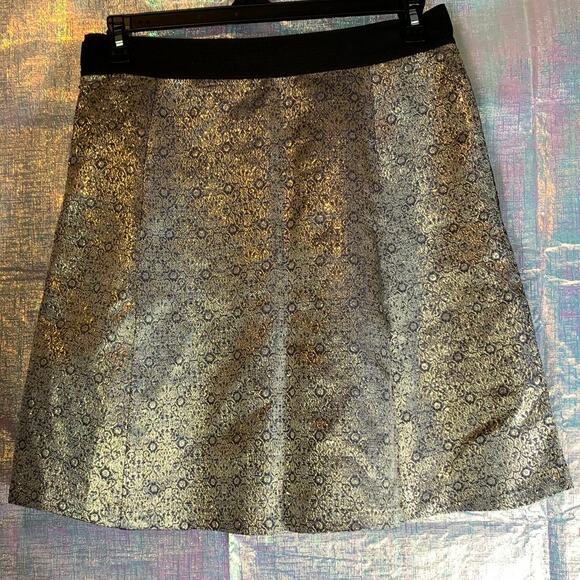 Narciso Rodriguez for Design Nation Metallic A-Line Skirt Womens 10 NWT Royalty - Picture 2 of 6